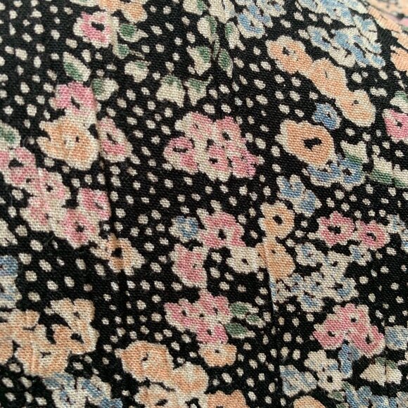 Black Floral Dress Medium - Picture 3 of 3